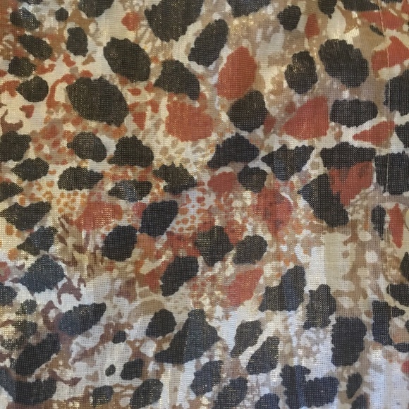 Ruby Rd. Metallic Leopard Print Button Down Shirt - Picture 3 of 6